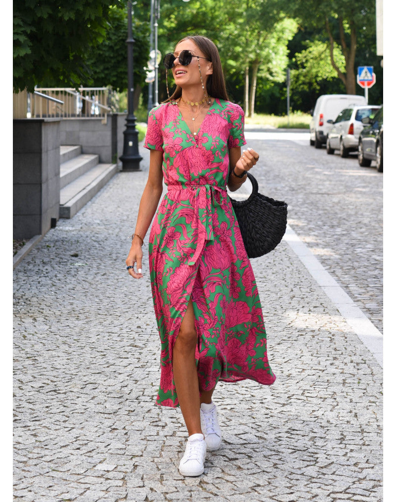 Talia™ | Vestito floreale elegante con scollo a V