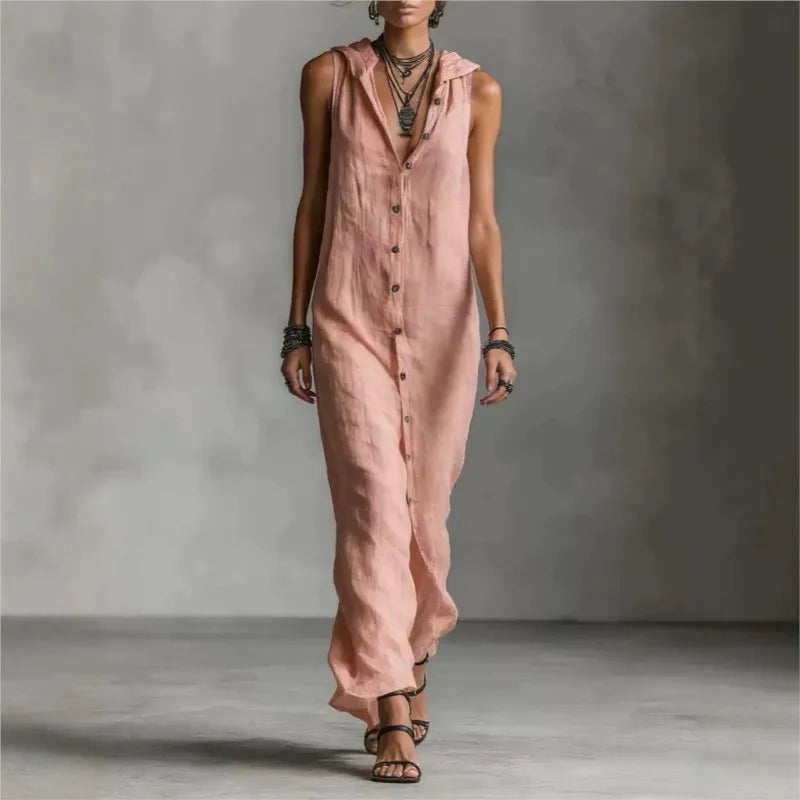 Penelope | Abito Midi Elegante e Casual con Scollatura a V
