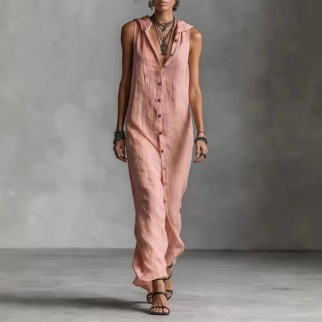 Penelope | Abito Midi Elegante e Casual con Scollatura a V