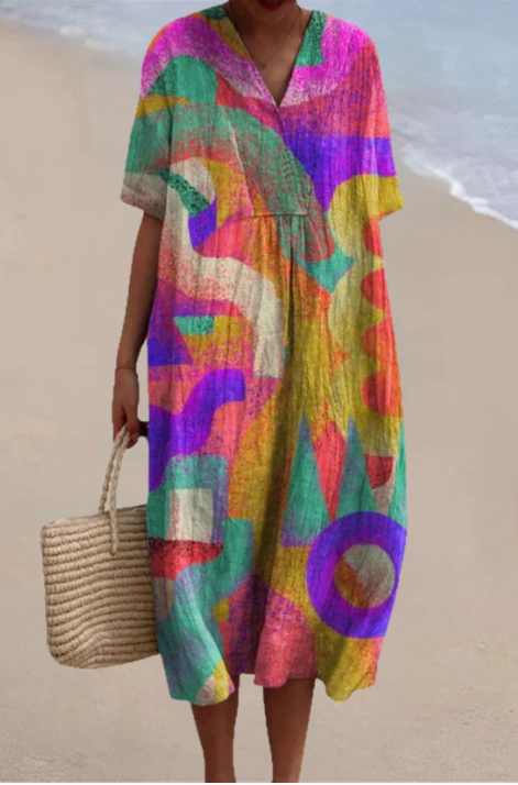 BETH | ABITO MIDI IN COTONE FLOREALE