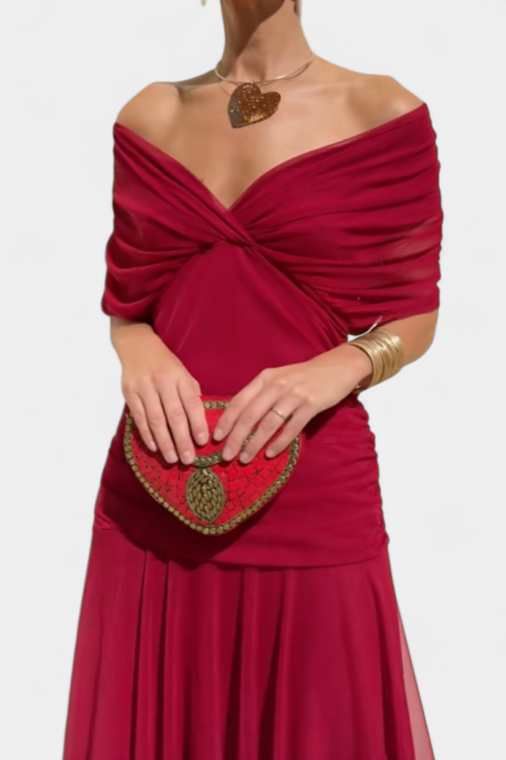 Florendra™ | Vestido Largo Floral con Cuello en V