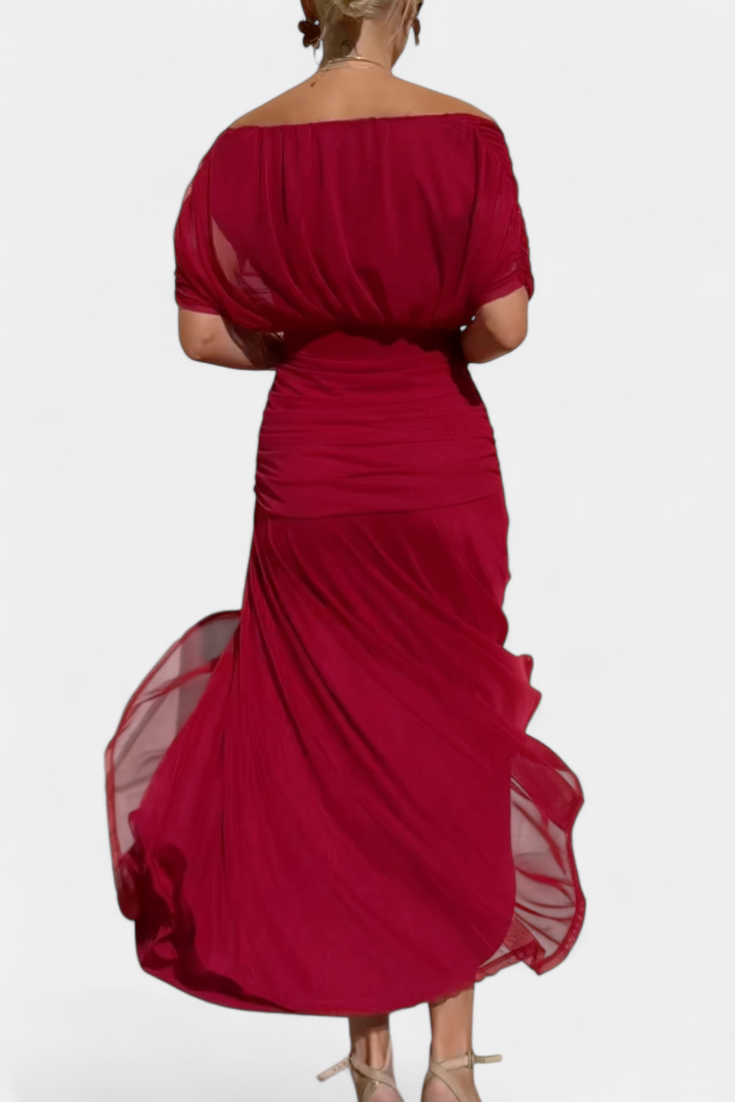 Florendra™ | Vestido Largo Floral con Cuello en V