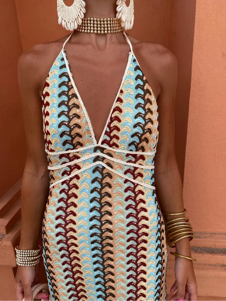 Naama-Lee™ | Abito Maxi Senza Schiena con Scollatura a V