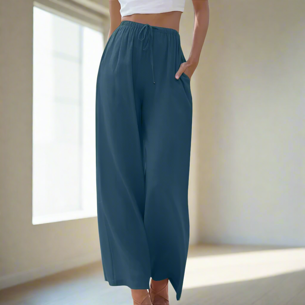 Liam | Pantaloni Estivi a Gamba Larga