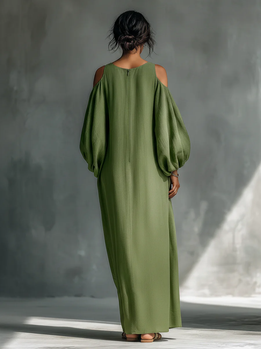 Susana | Abito Maxi Fluido con Design Off-the-Shoulder