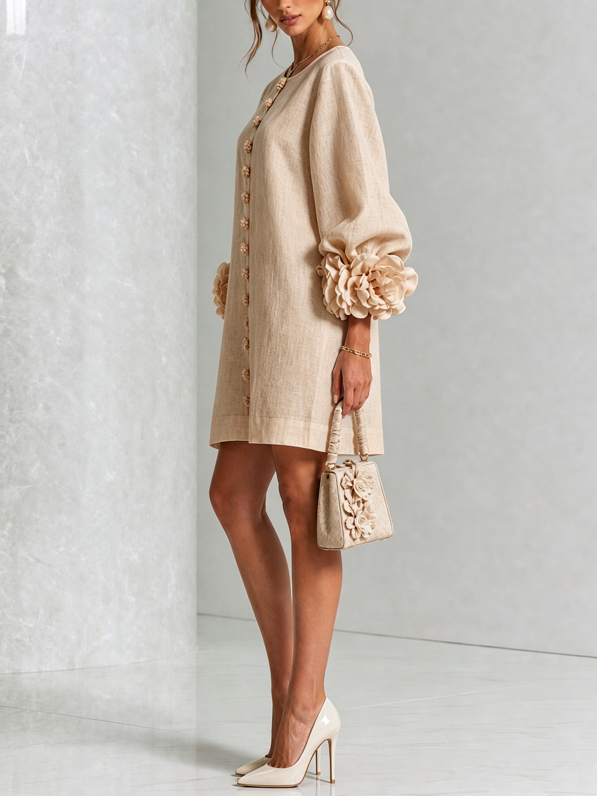 Élodie | Robe Florale Boutonnée