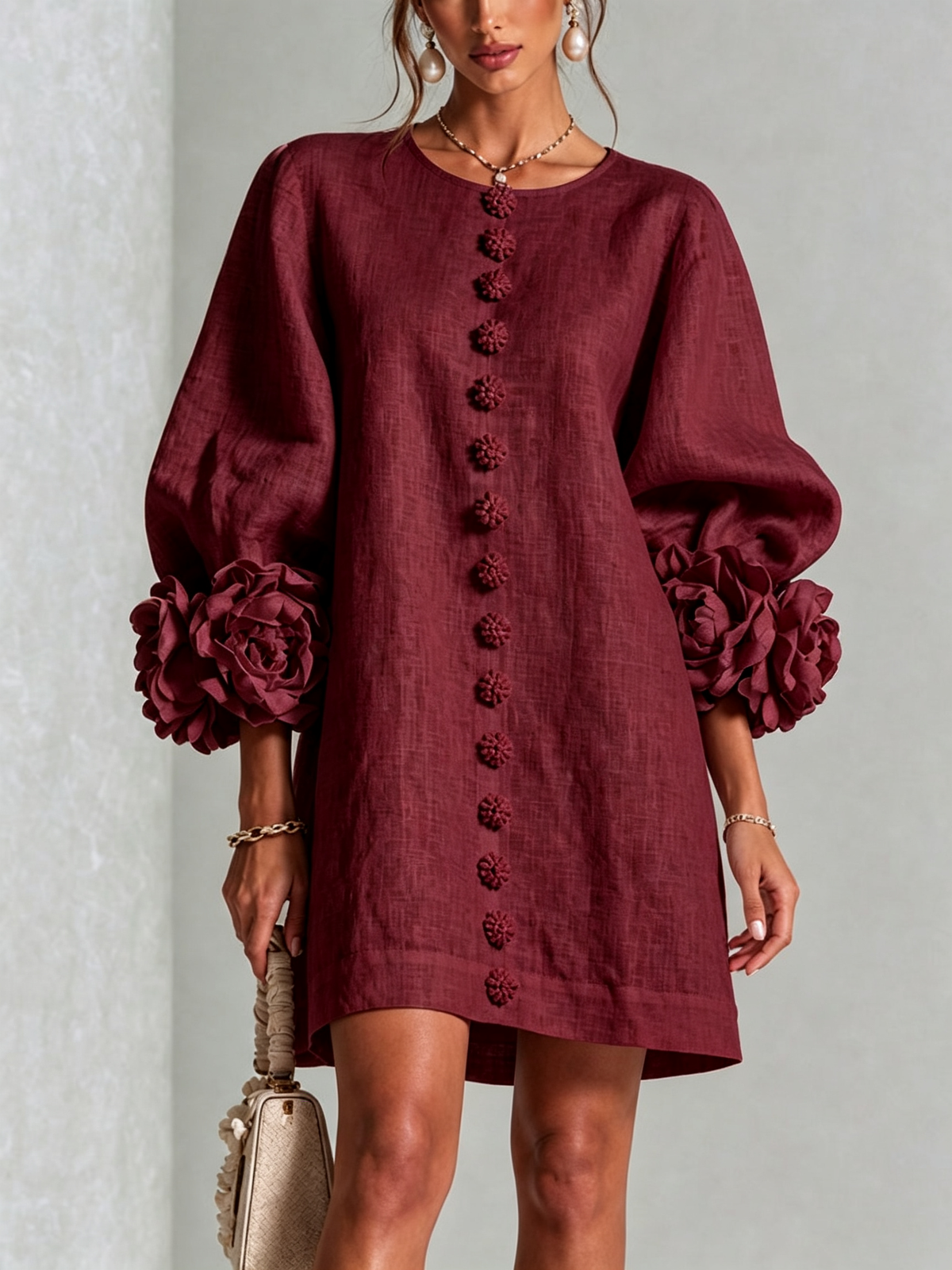 Élodie | Vestido Floral con Botones