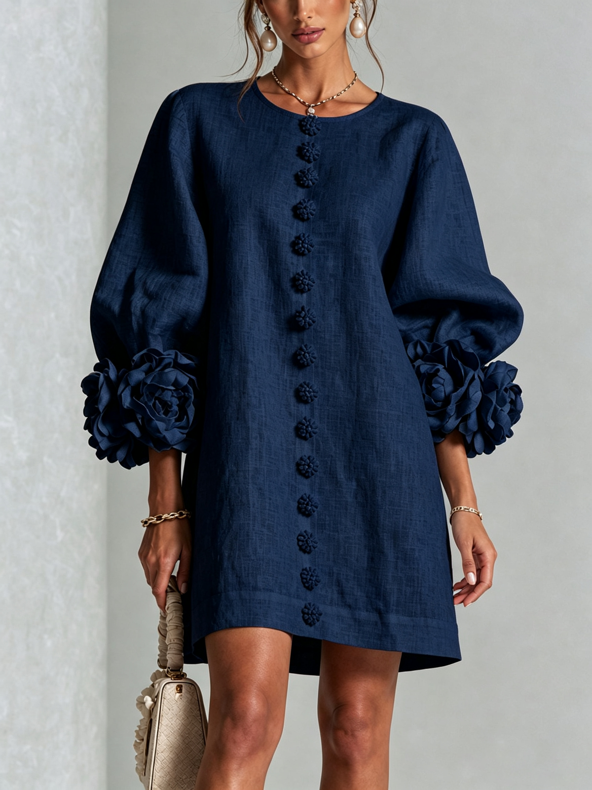 Élodie | Robe Florale Boutonnée