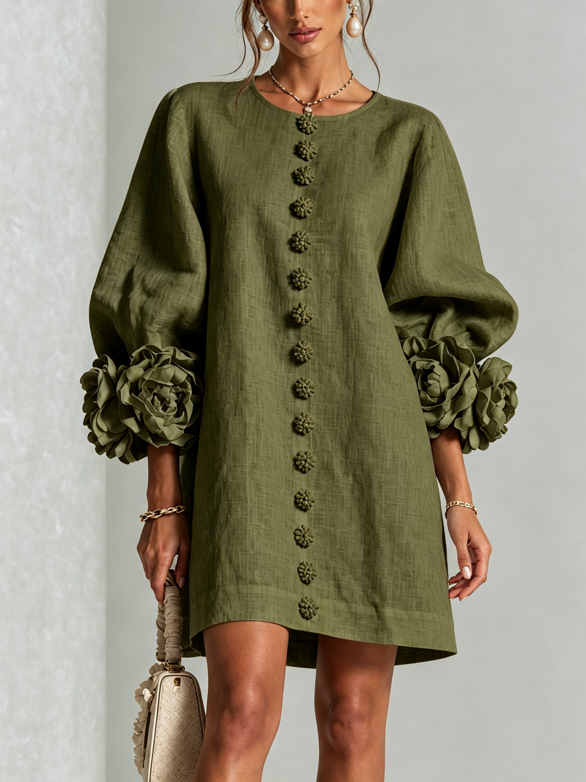 Élodie | Robe Florale Boutonnée