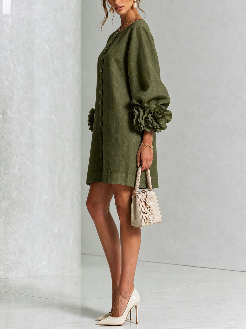 Élodie | Robe Florale Boutonnée