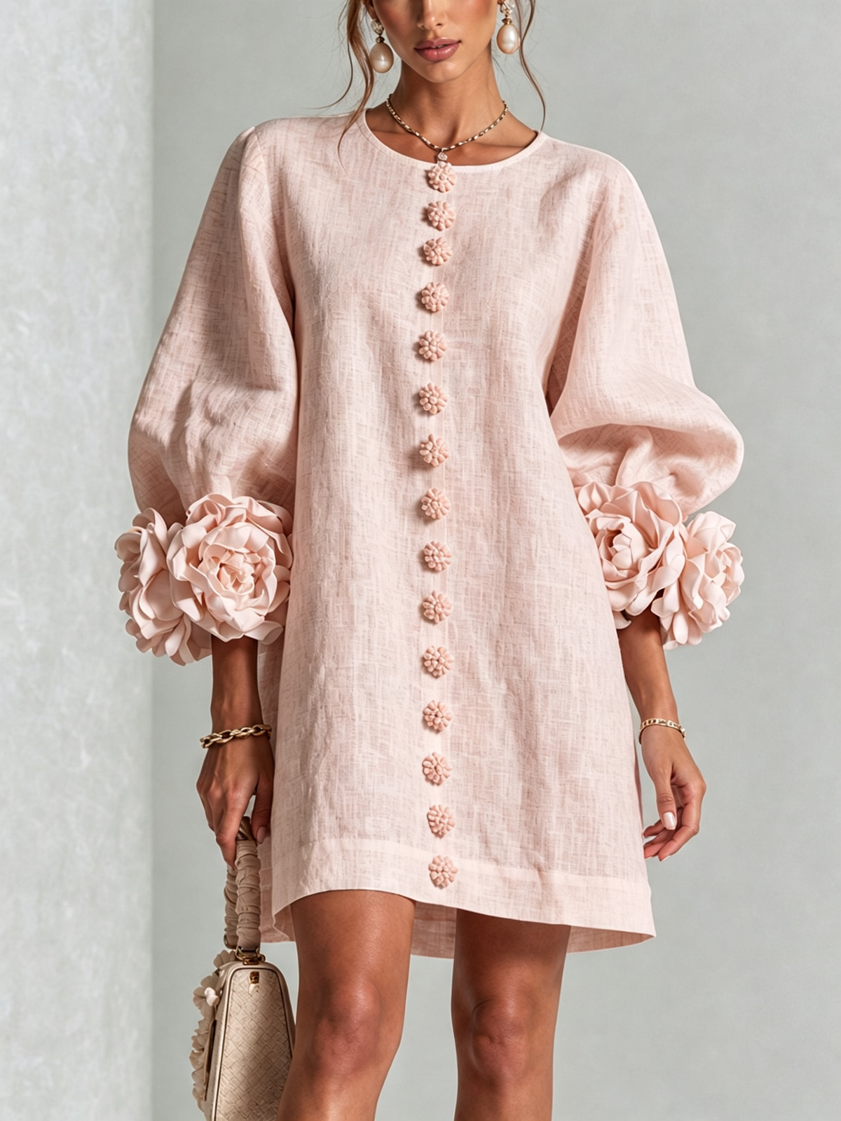 Élodie | Robe Florale Boutonnée