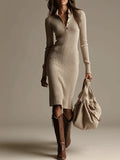 Sheyla - Vestido de algodón beige