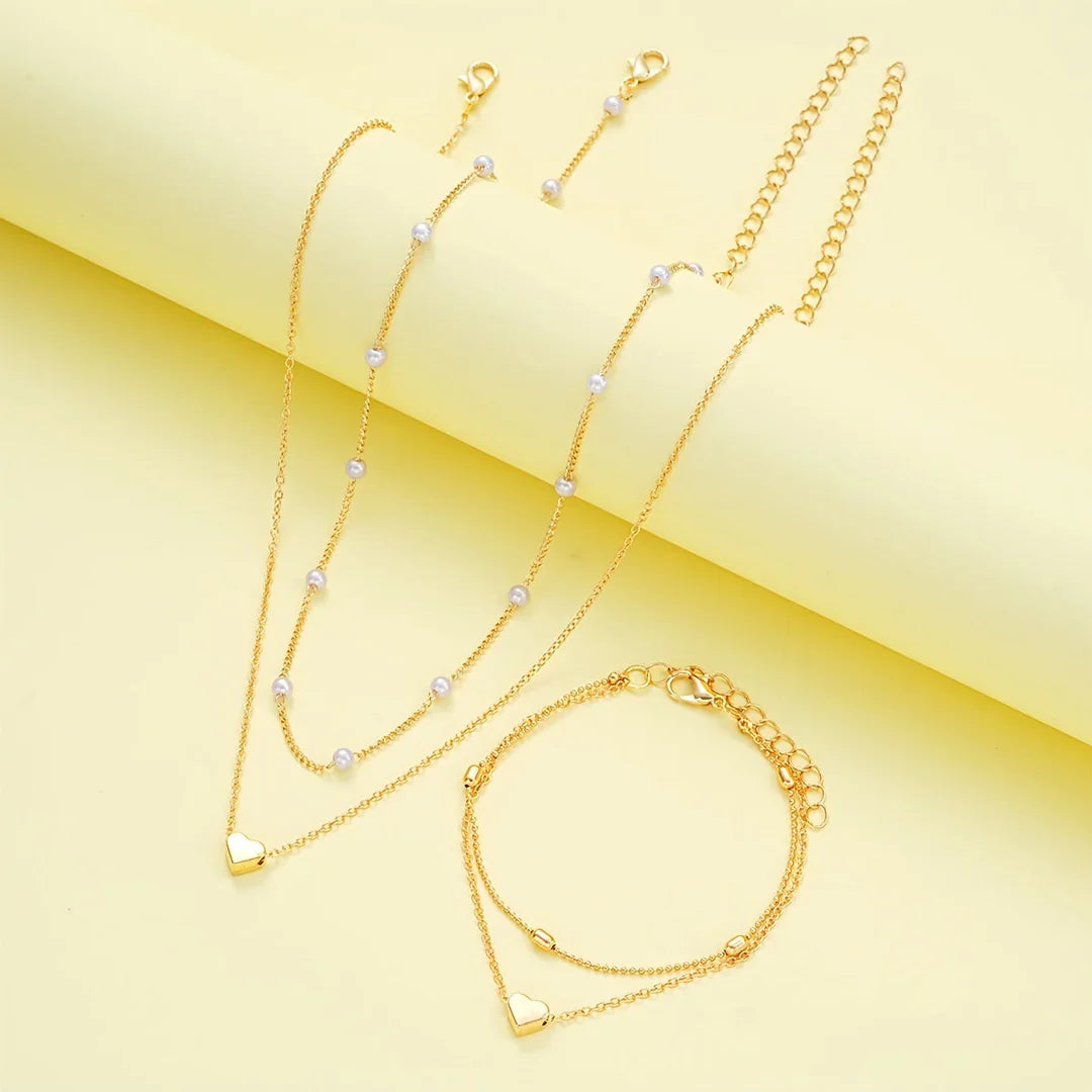 Conjunto de Collar y Pulsera Minimalista Elegante