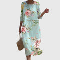 Elena™ | Abito Maxi Floreale Elegante