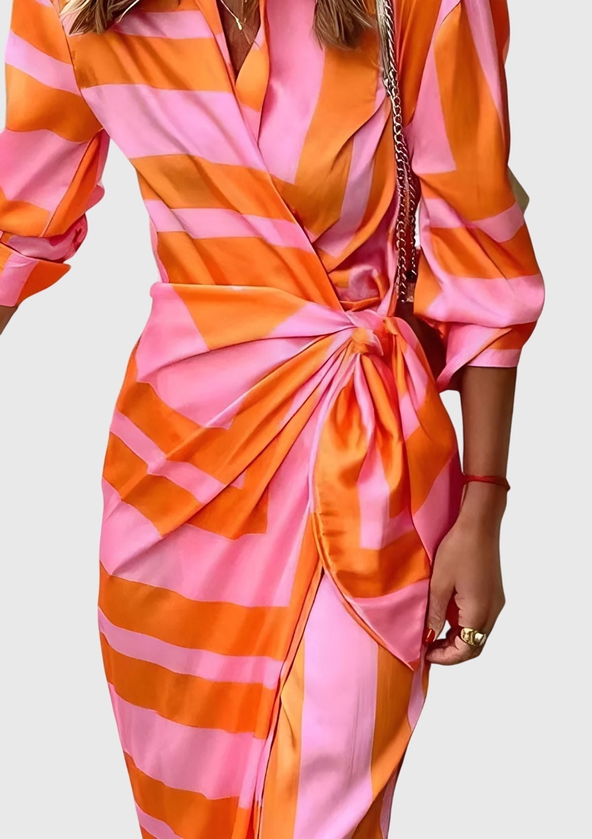 Everly | Abito Elegante Avvolgente con Stampa