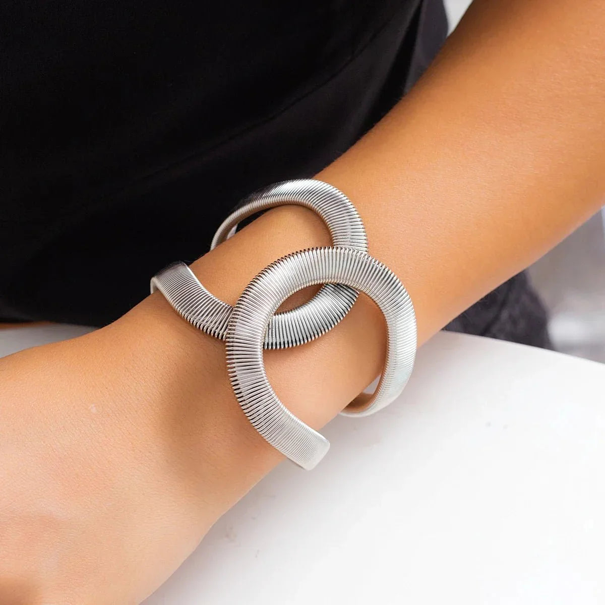 Bracciale a Cuffia Spirale Chunky