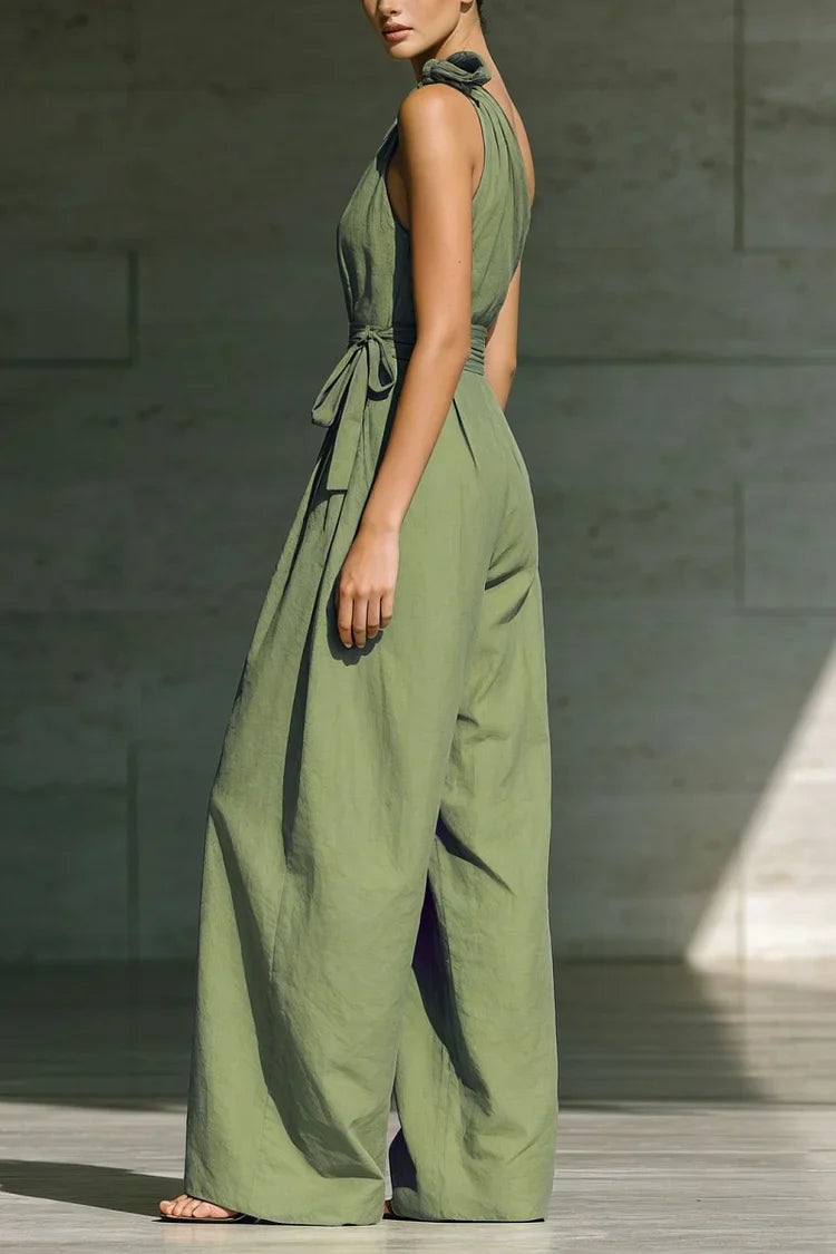 📦📦ULTIMO GIORNO RISPARMIA IL 49% ⏰Elegante Tuta Larga in Lino Off-the-shoulder