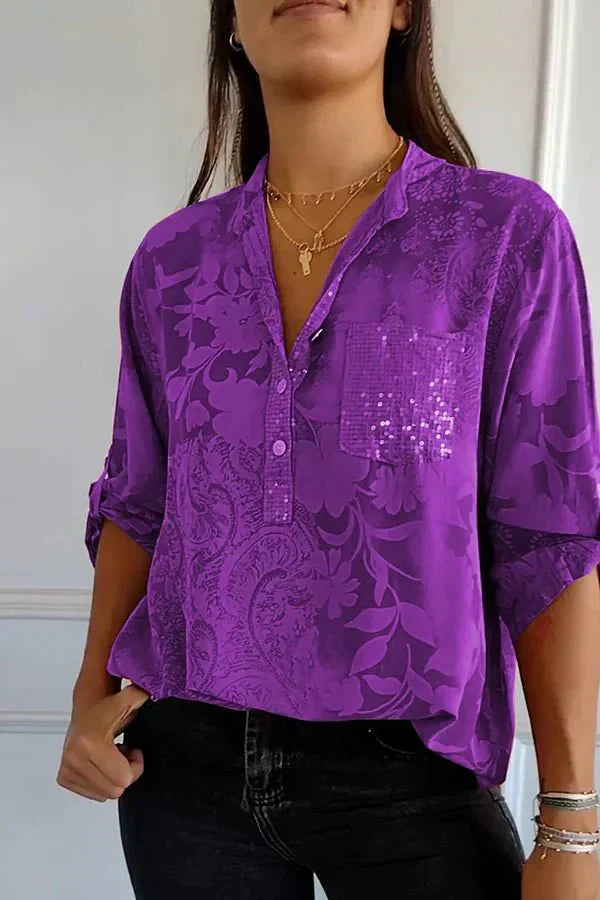 Pauline | Elegante Top di Paillettes