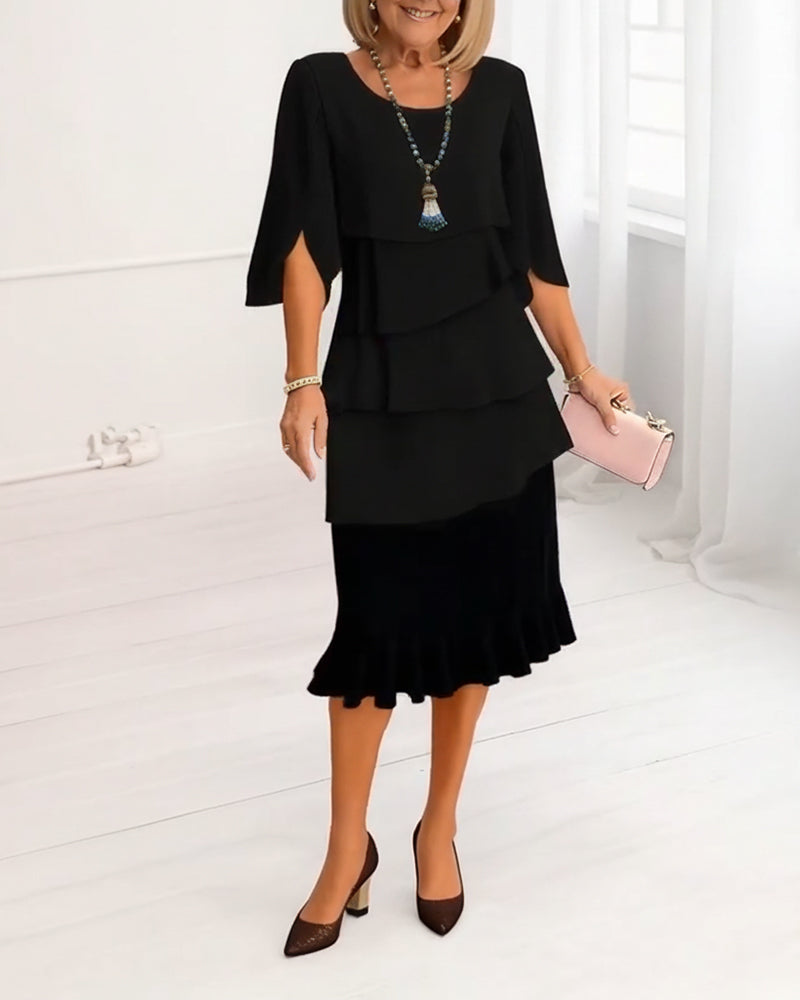 Patricia | Abito Elegante con Rouches