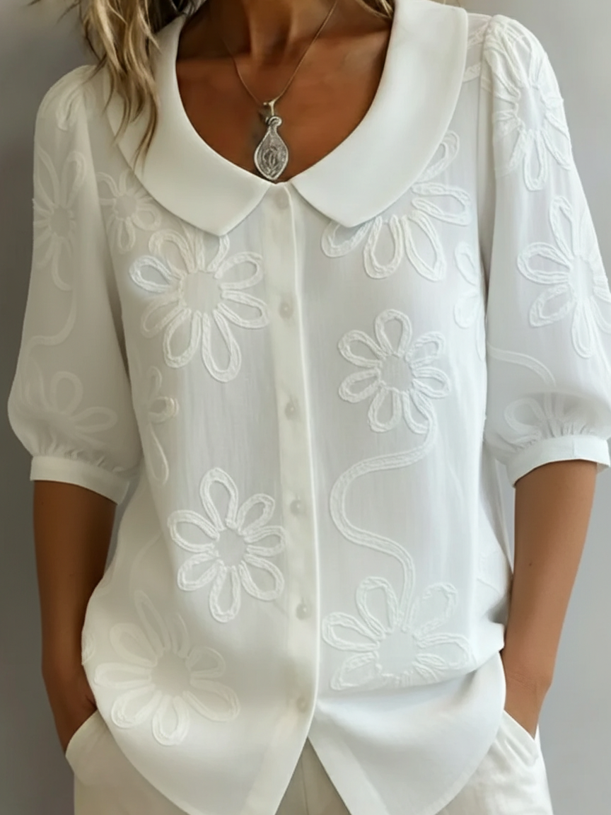 Kayleigh  | Blusa Floreale Leggera Eleganza Naturale
