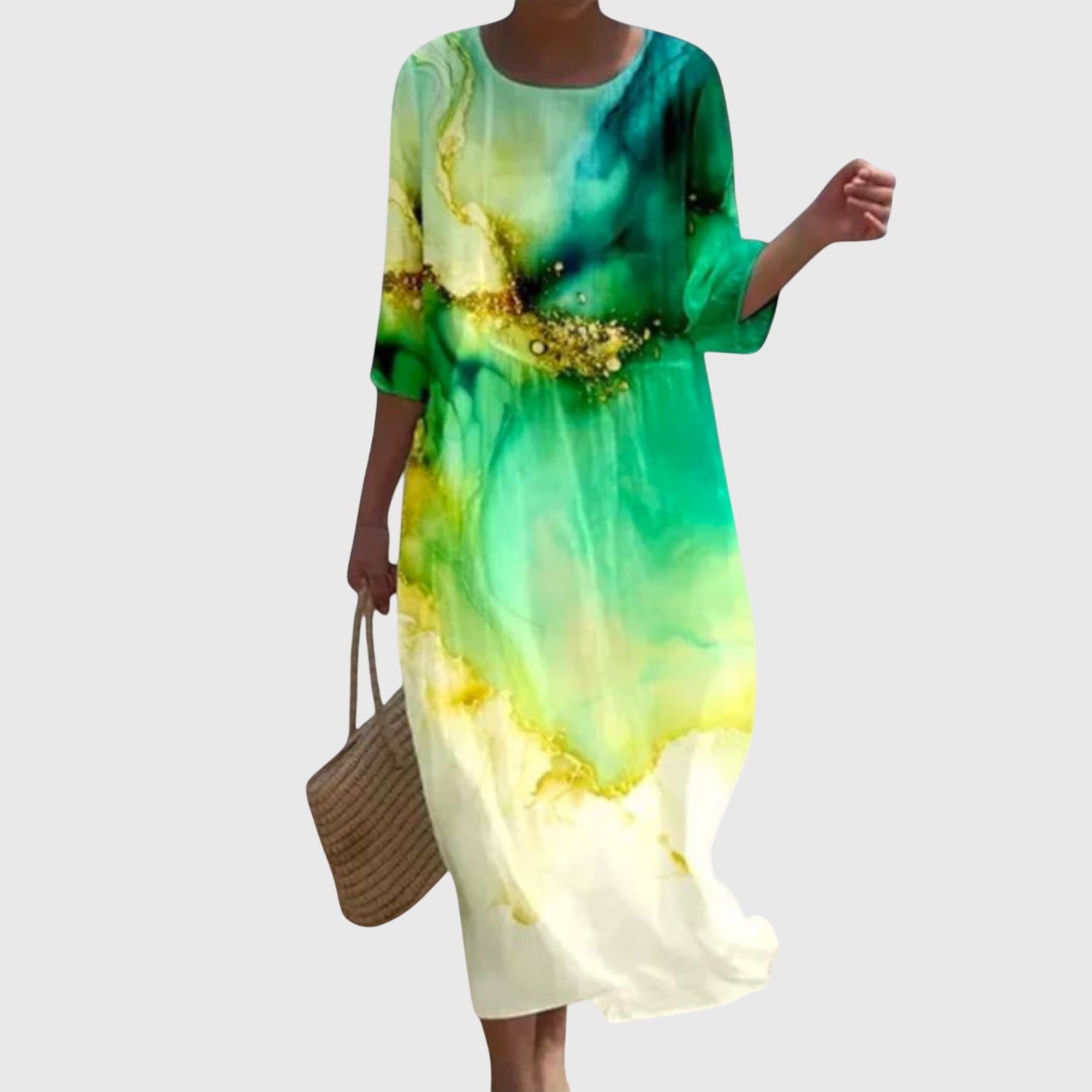 Elena™ | Abito Maxi Floreale Elegante