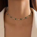 Gargantilla con esmeraldas y diamantes
