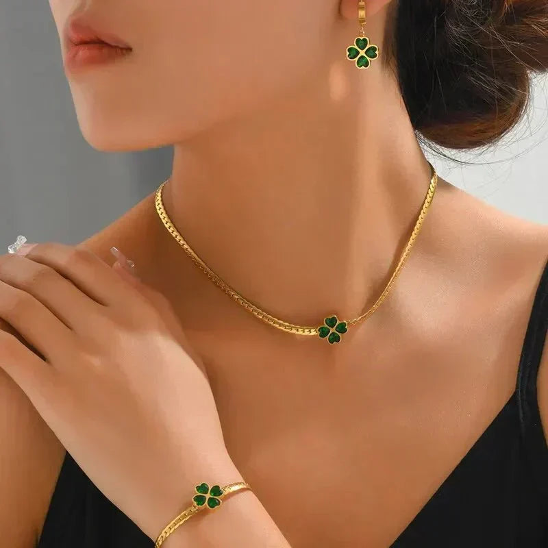 Conjunto de Joyas Trébol