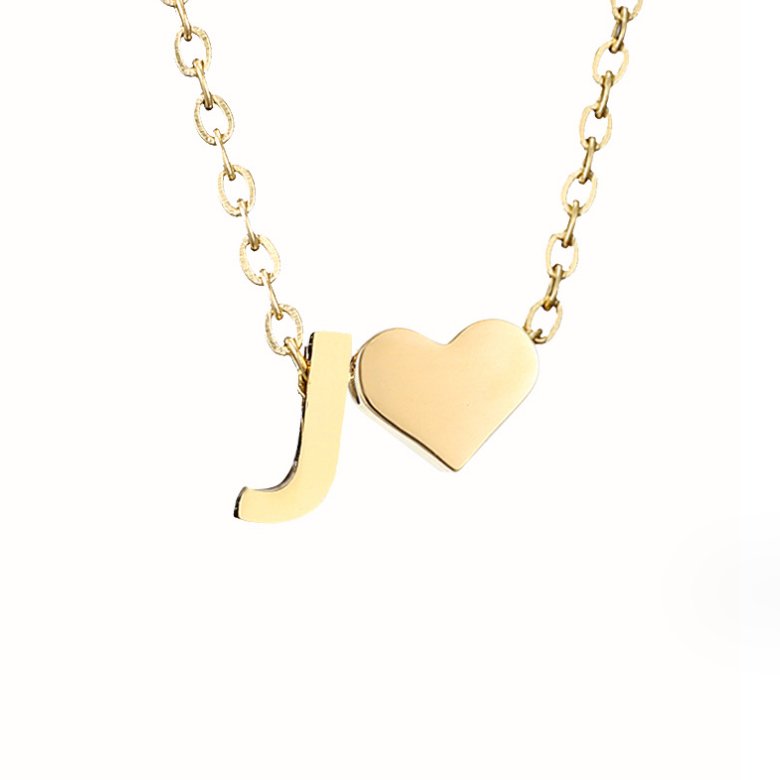 Collar Inicial Intemporal con Colgante en Corazón