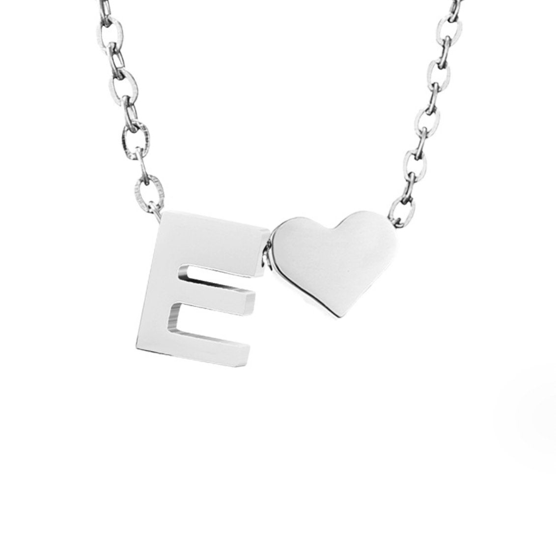 Collar Inicial Intemporal con Colgante en Corazón