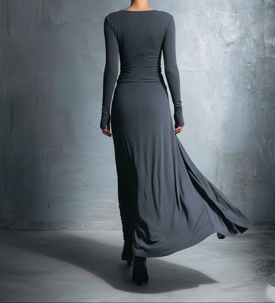 Alba - Vestido de primavera, largo con lazo lateral