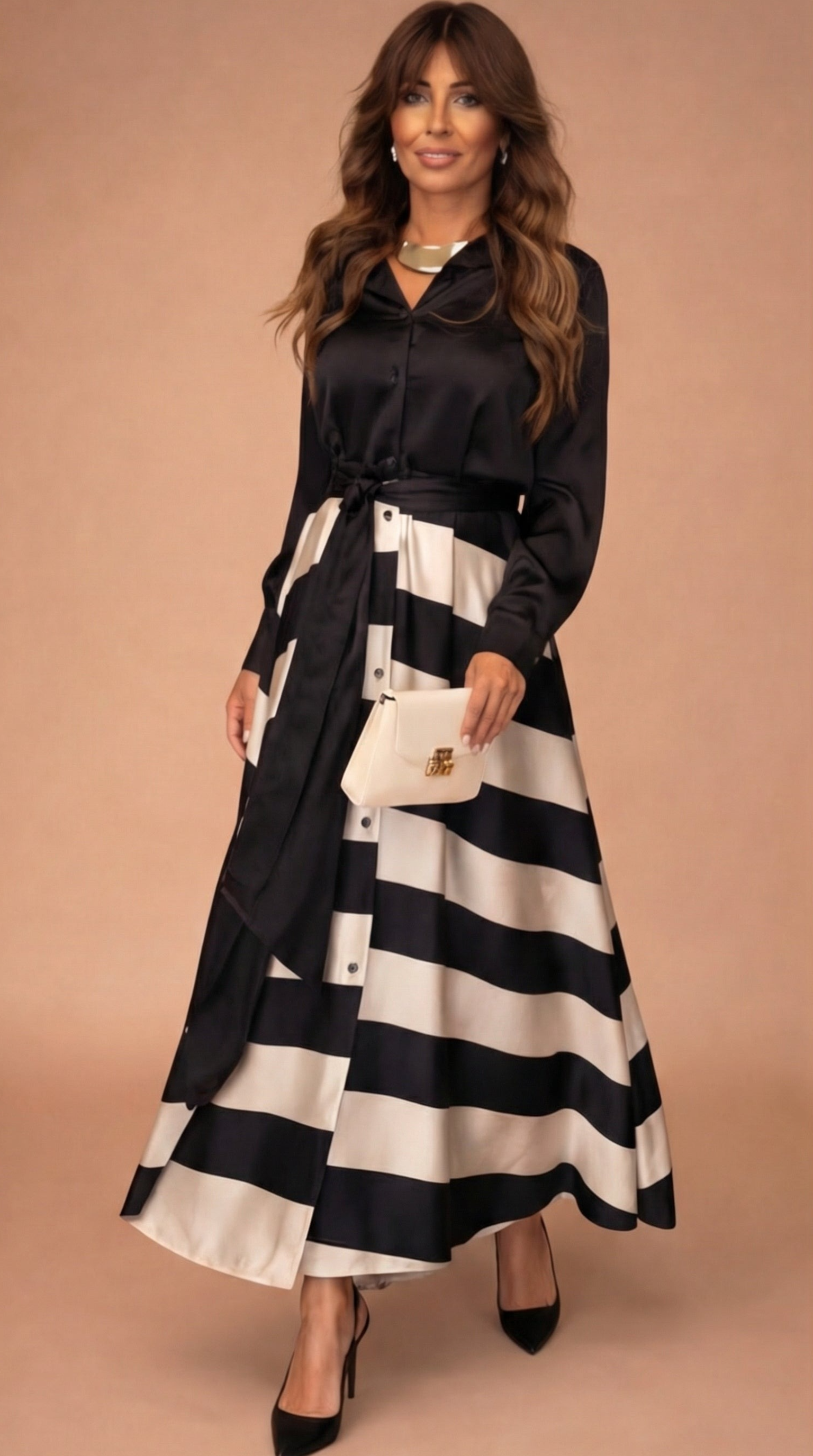 Mila™ | Abito Maxi a Righe