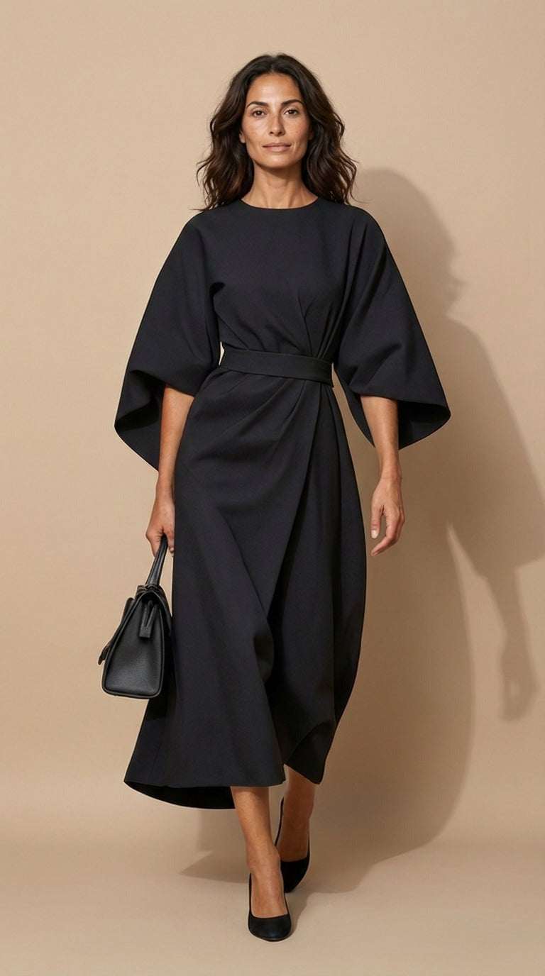 Maya™ | Abito Elegante con Maniche a Lanterna
