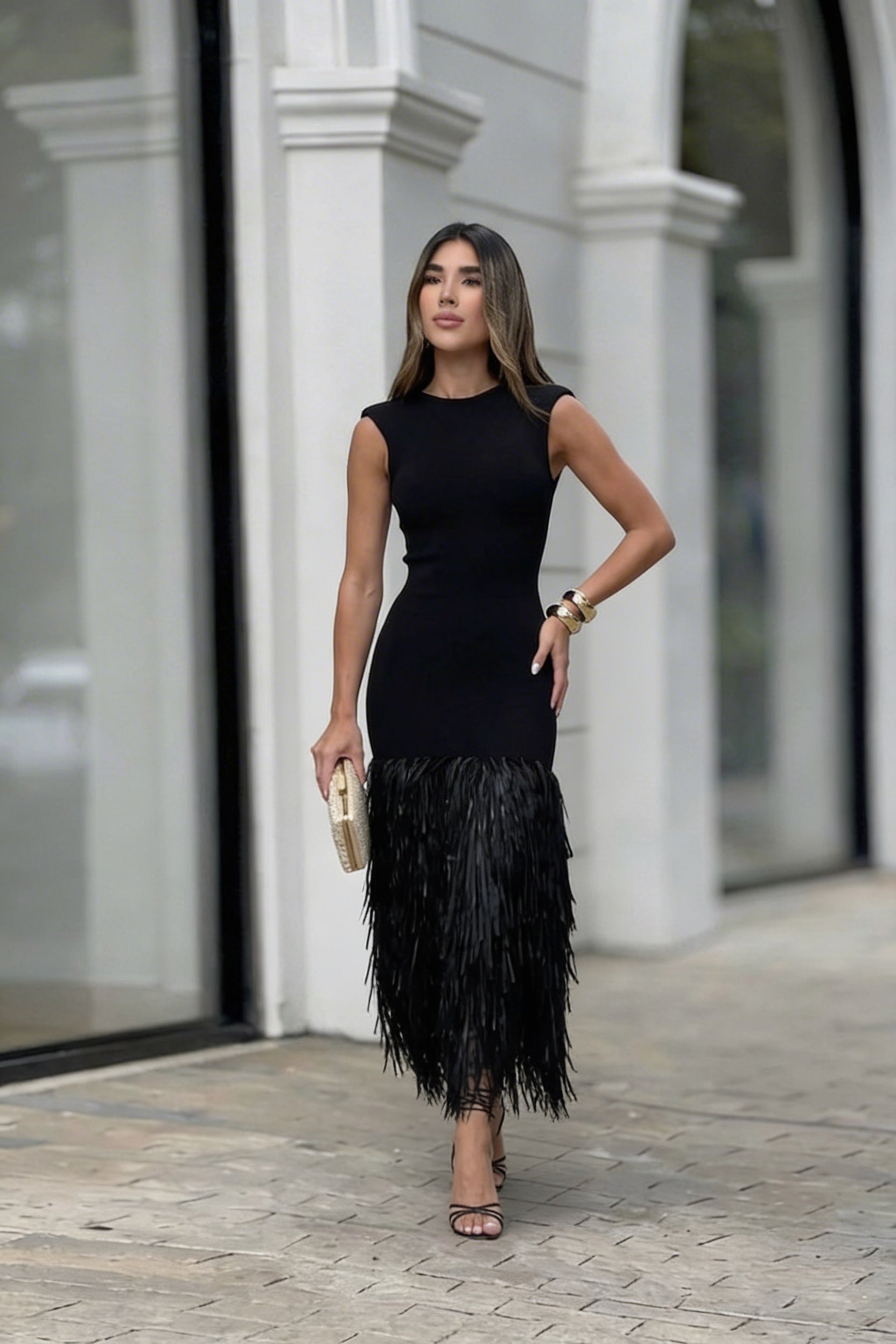 Anna | Vestido largo con flecos
