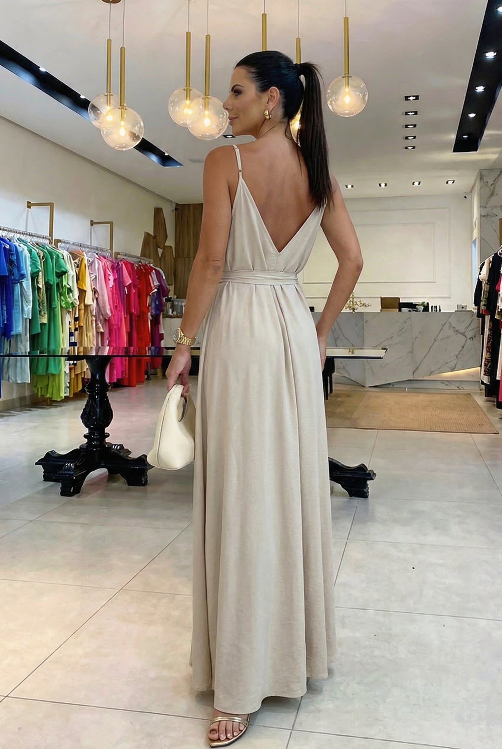 Paola | Vestido moderno largo
