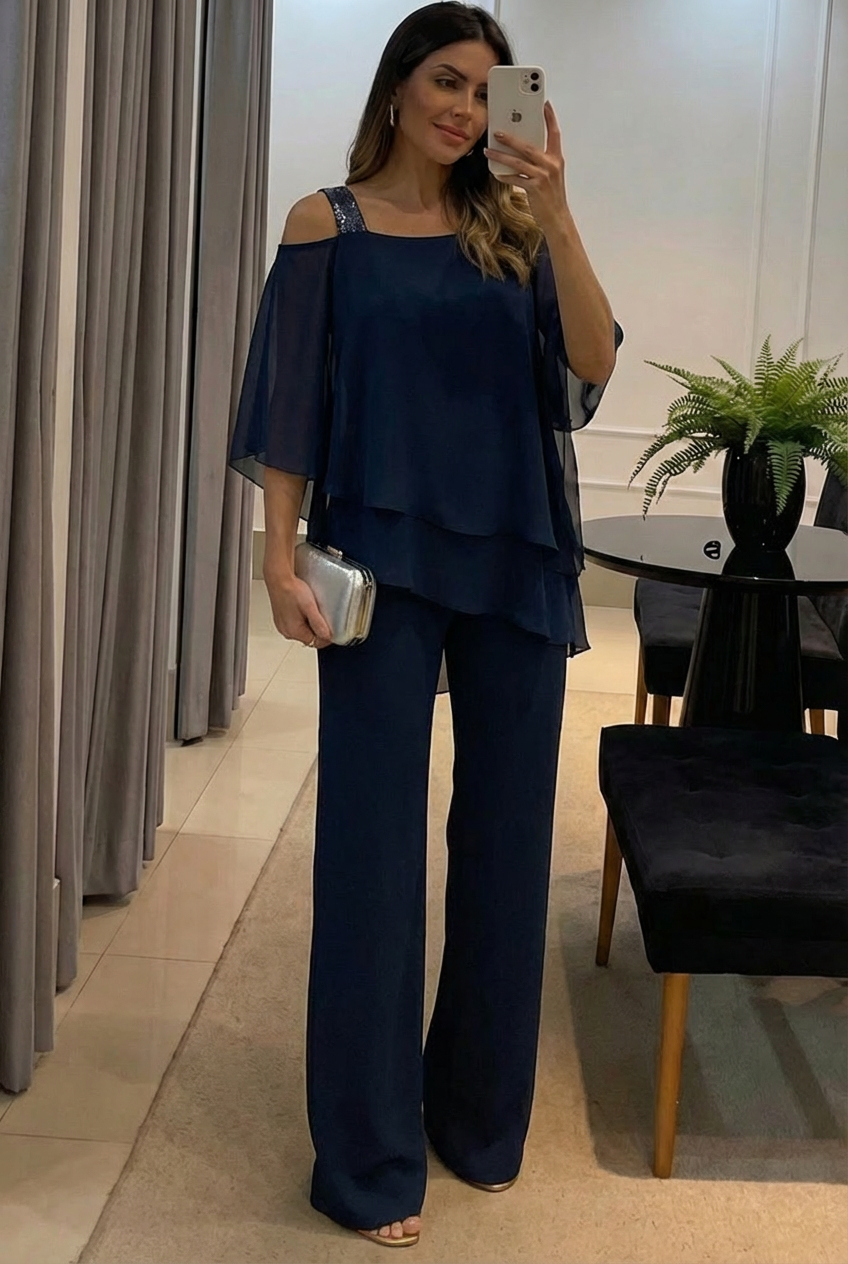 Mariella | Conjunto de ocasión fluido de dos piezas