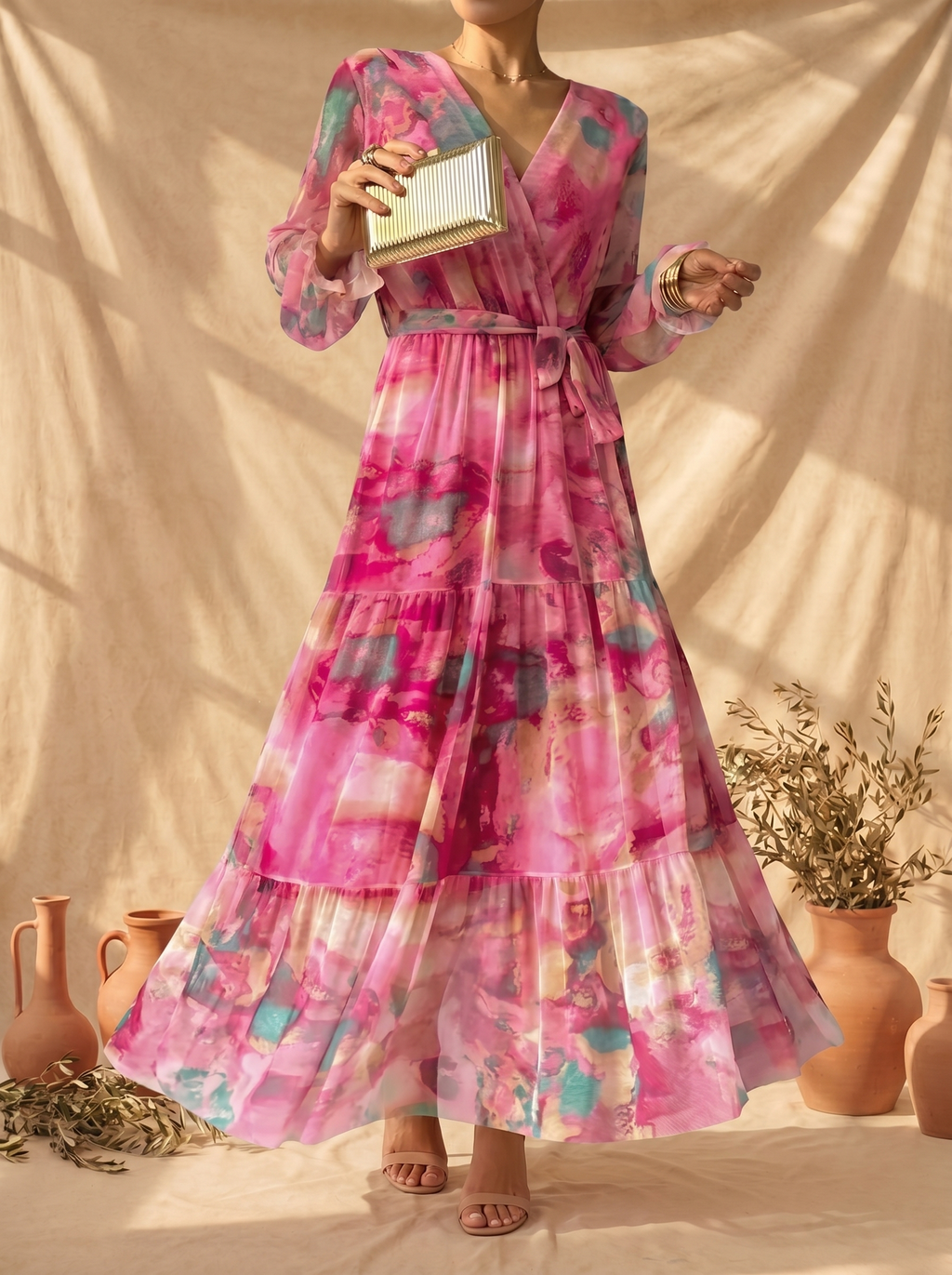 Hazel | Vestido cruzado con estampado floral
