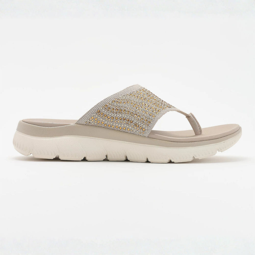 LIORA™ | Sandalias de tiras de malla cristalina, cómodas, para mujer
