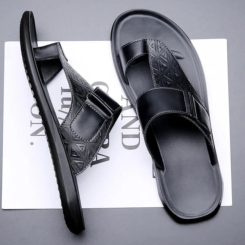 ASTON™ | Sandalias de cuero con tira entre los dedos
