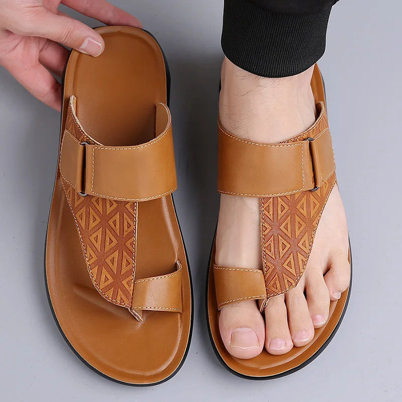 ASTON™ | Sandalias de cuero con tira entre los dedos
