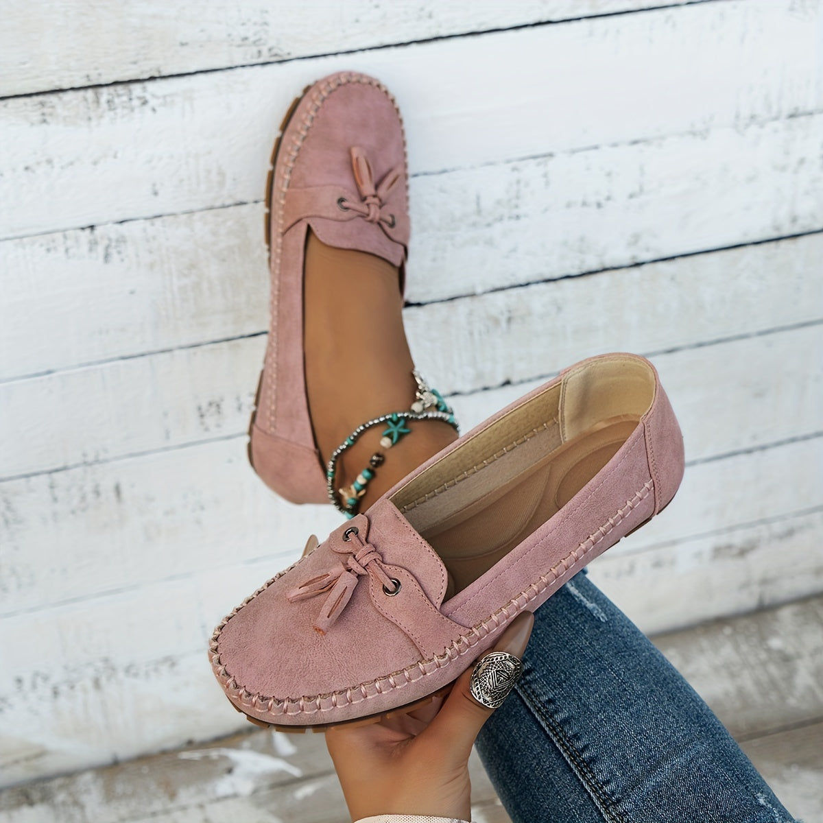 NALIA™ | Modelos clásicos con pompones para mujer