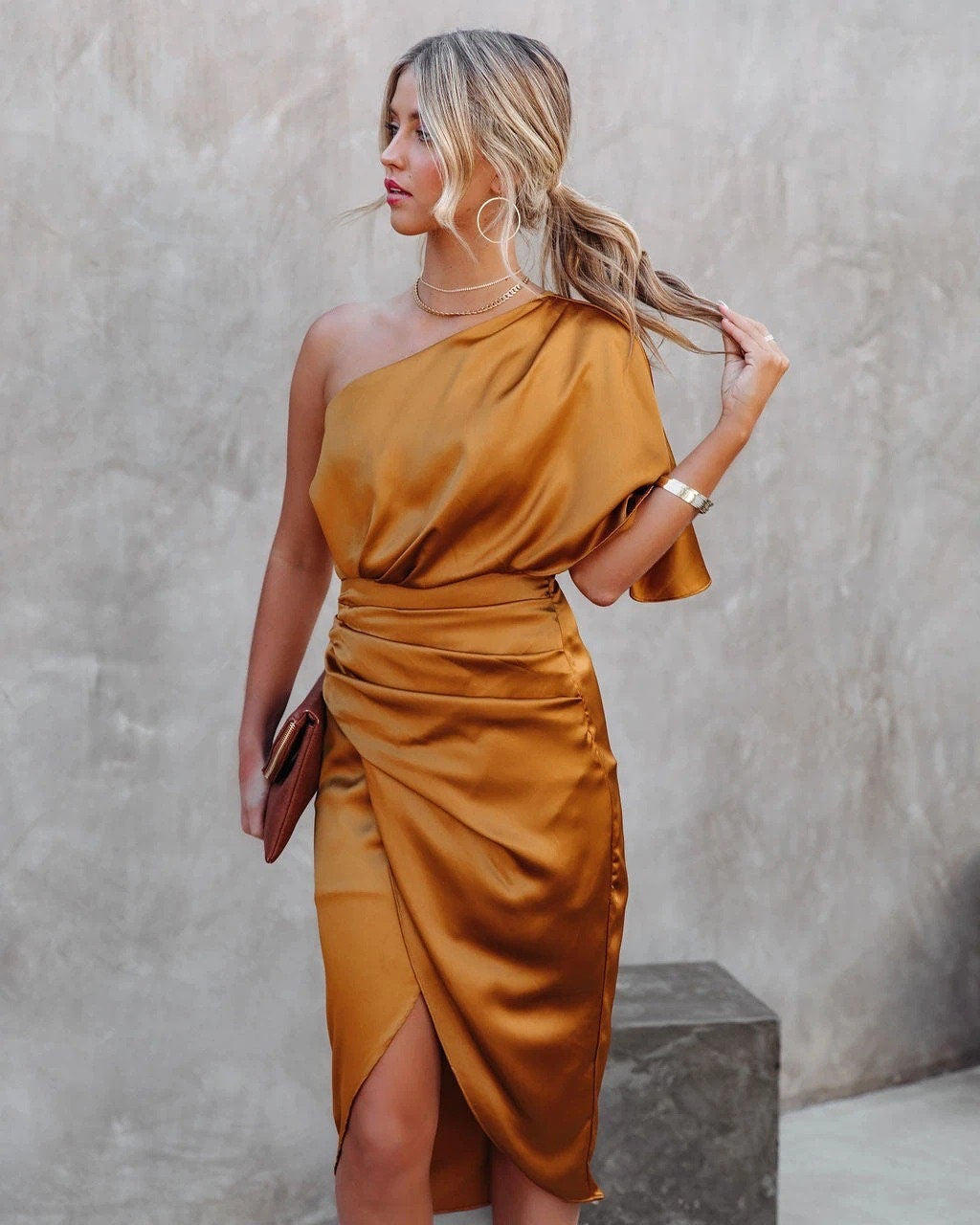 Tamari™ | Elegante Abito Midi in Satin