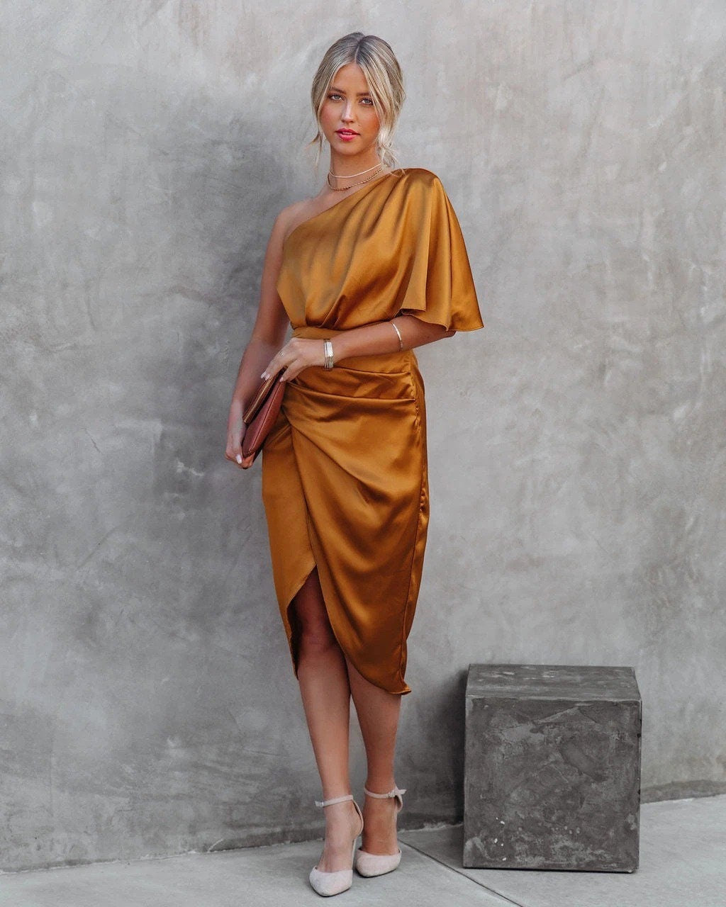 Tamari™ | Elegante Abito Midi in Satin