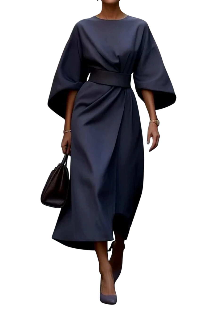 Maya™ | Vestido Elegante con Mangas Abullonadas