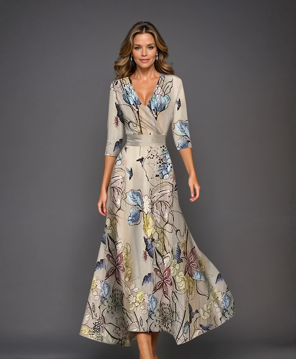 Aria™ | Abito Chic con Stampa Floreale