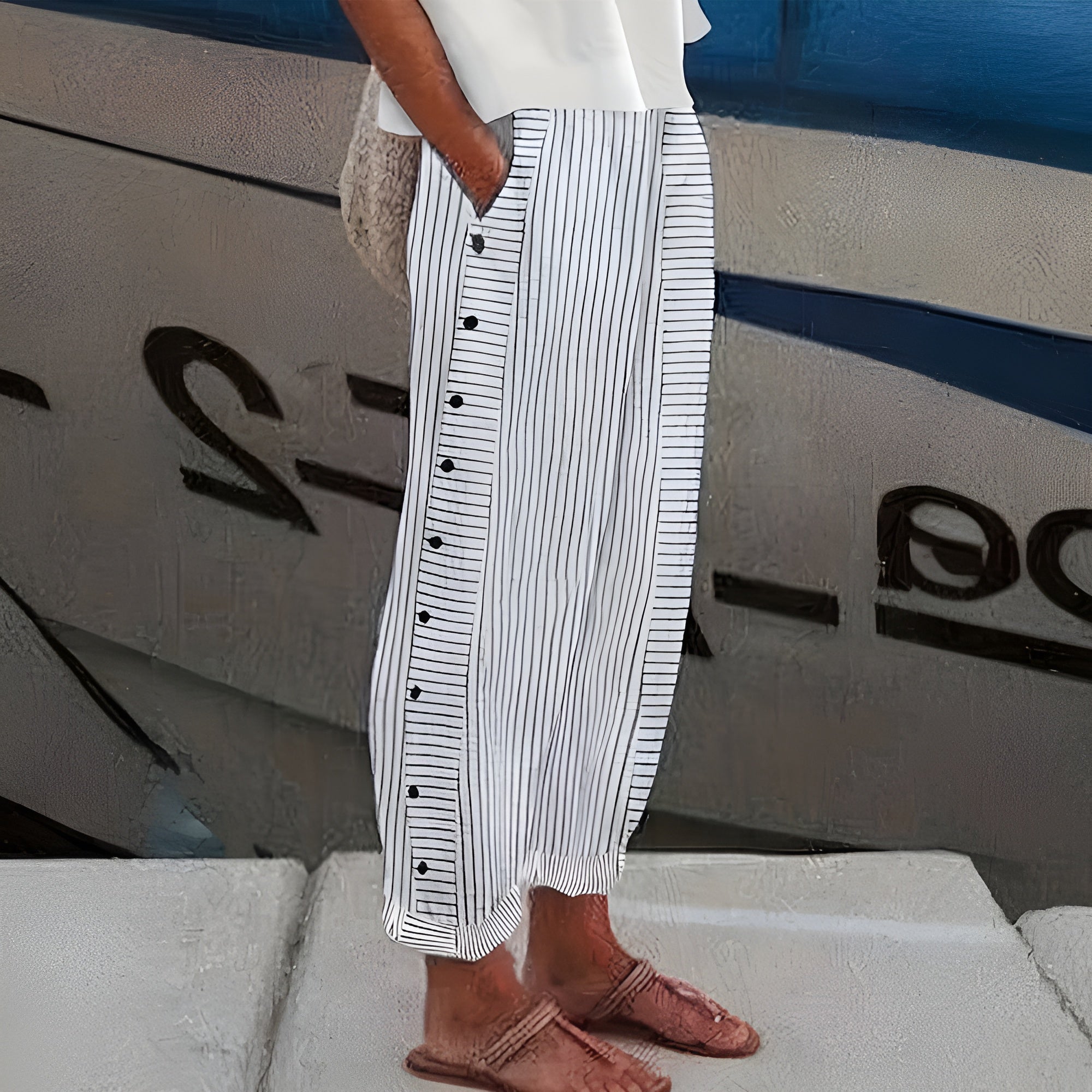 Dagny | Pantaloni Estivi Striati Eleganti