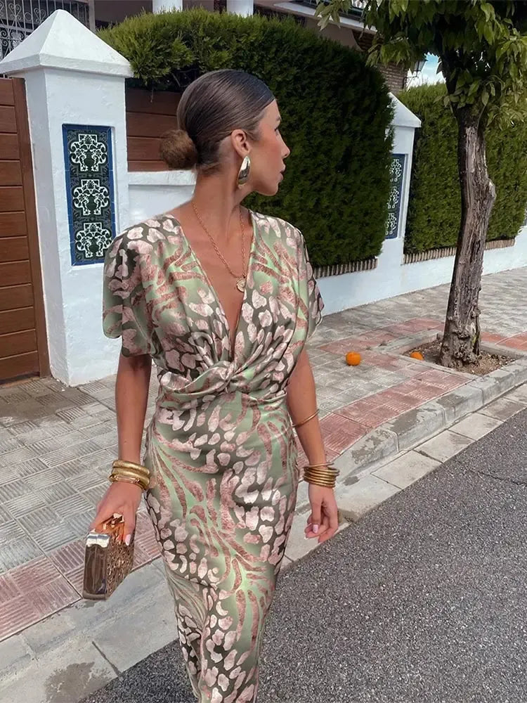 Claire | Abito midi color rame