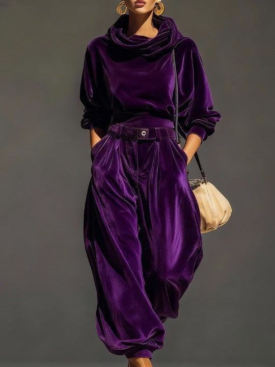 Solenne – completo in velluto loose