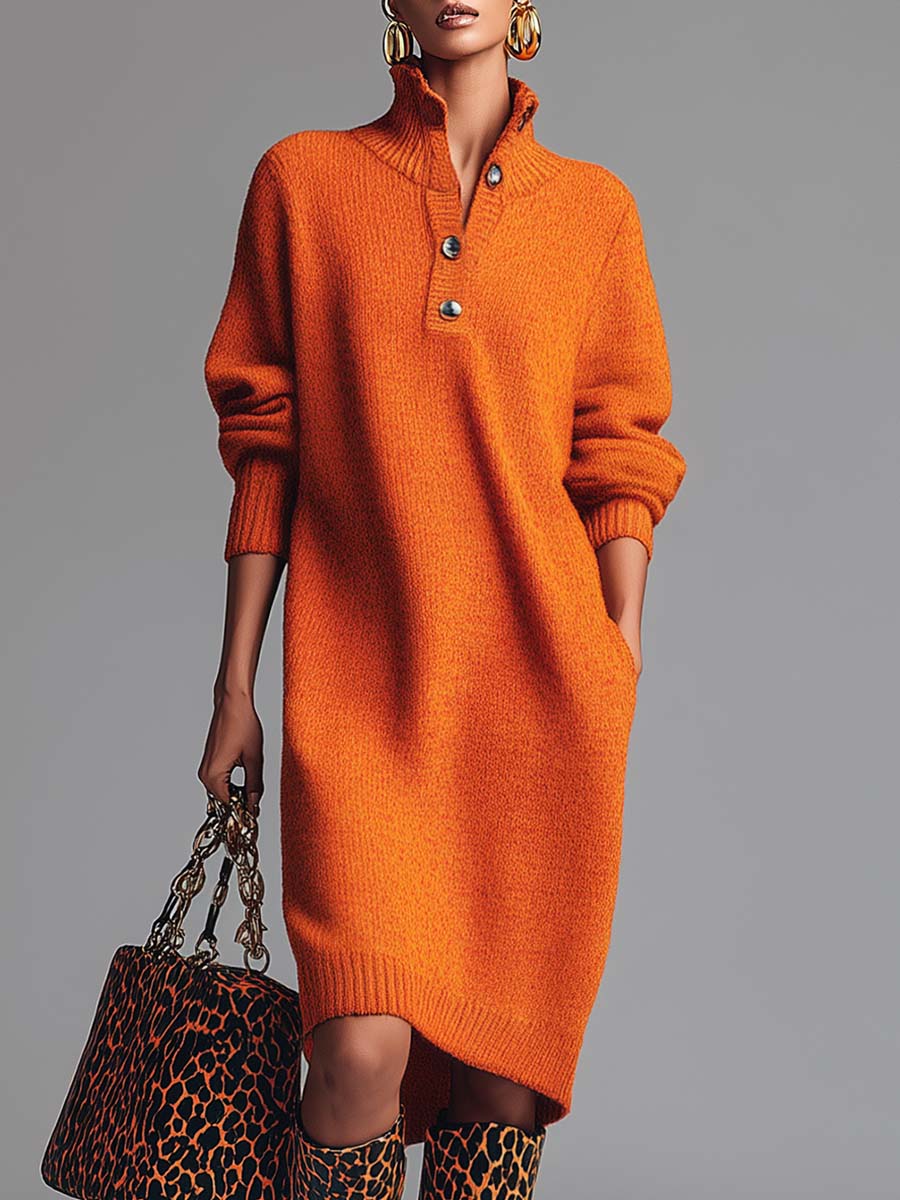 La Scintilla | ABITO PULL CON COLLO BUTTONATO