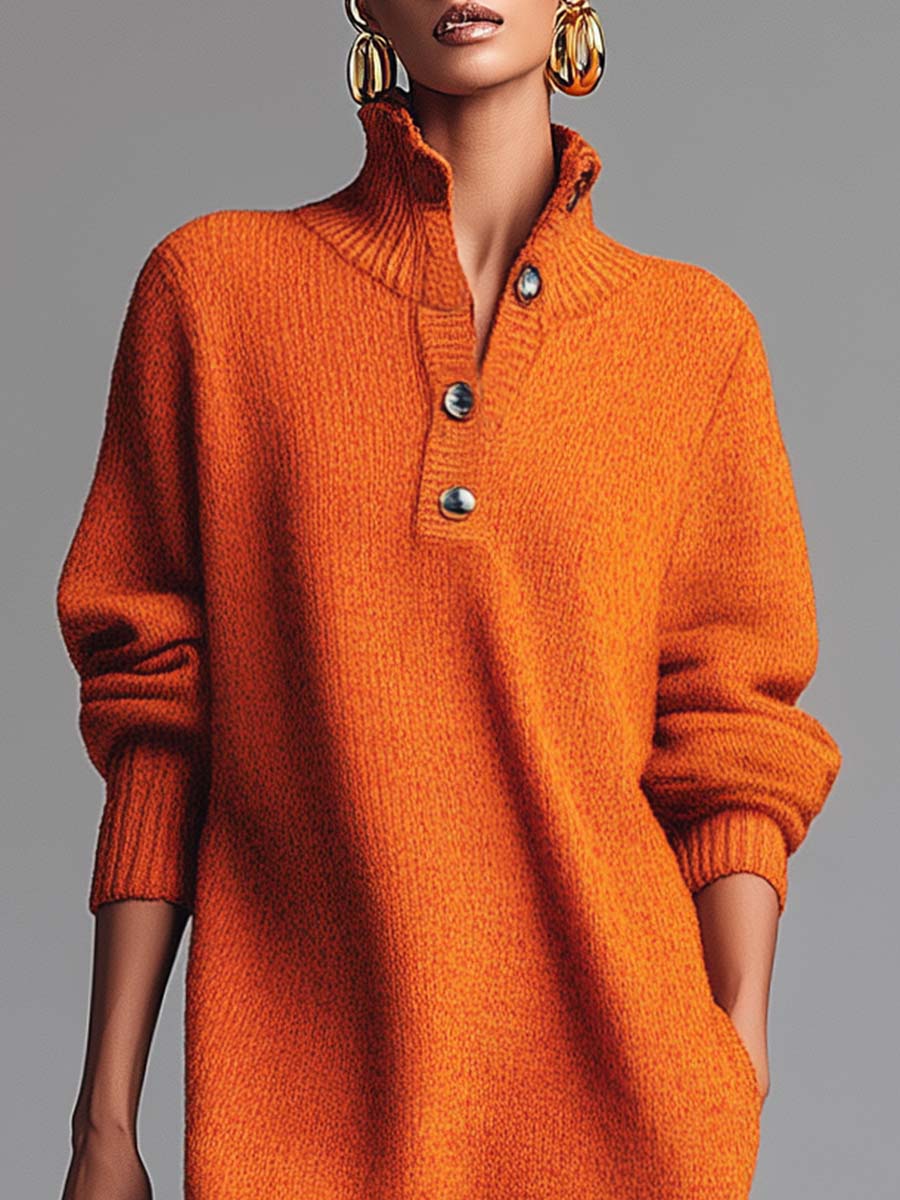 La Scintilla | ABITO PULL CON COLLO BUTTONATO