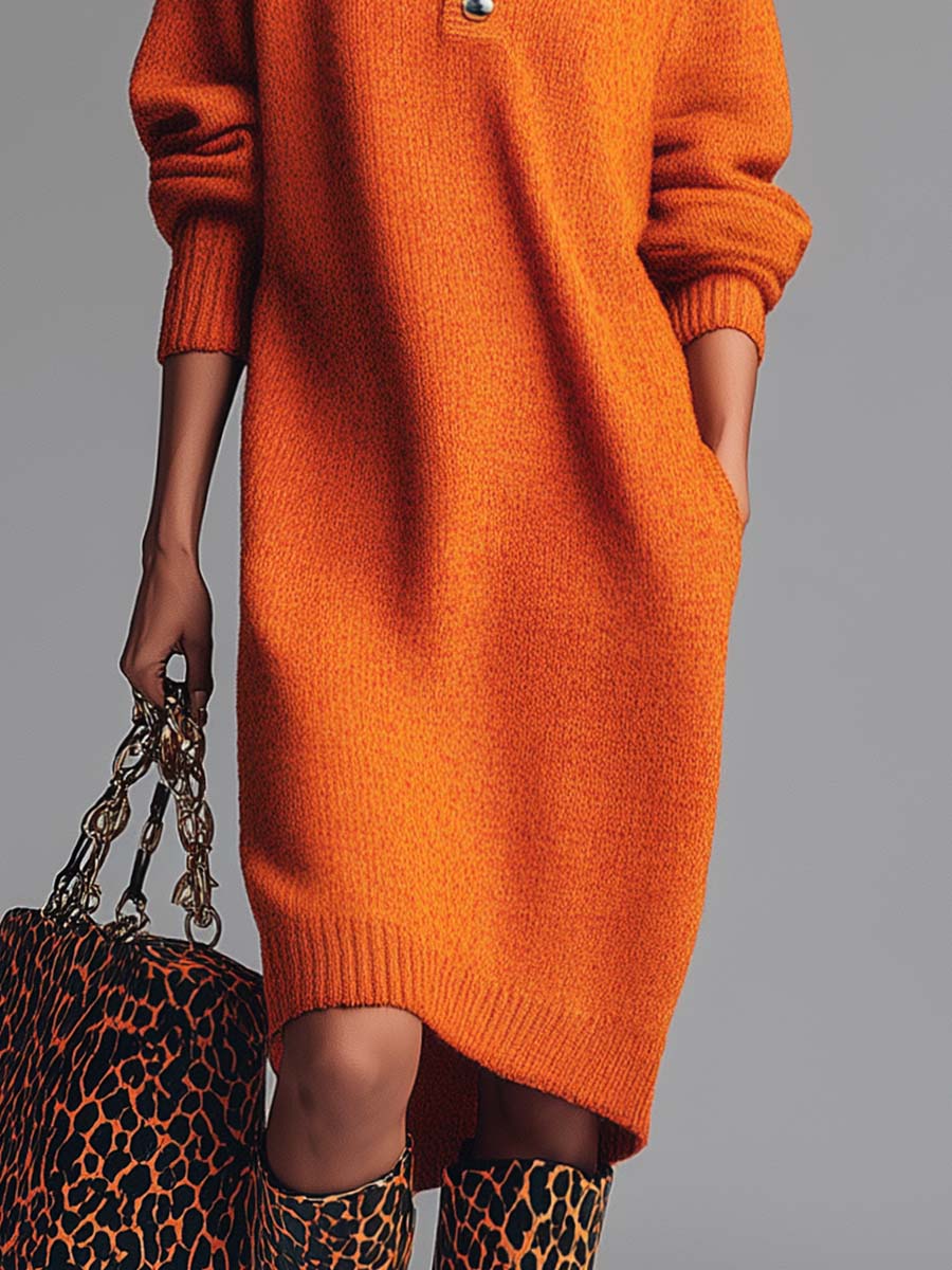 La Scintilla | ABITO PULL CON COLLO BUTTONATO